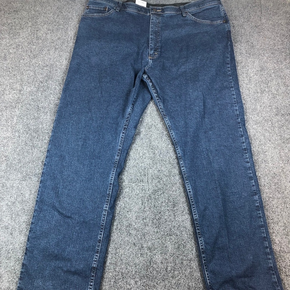 Wrangler Authentics Mens Straight Leg Jeans Dark Wash Blue 10ZM1CSDS 42x32 NWT
